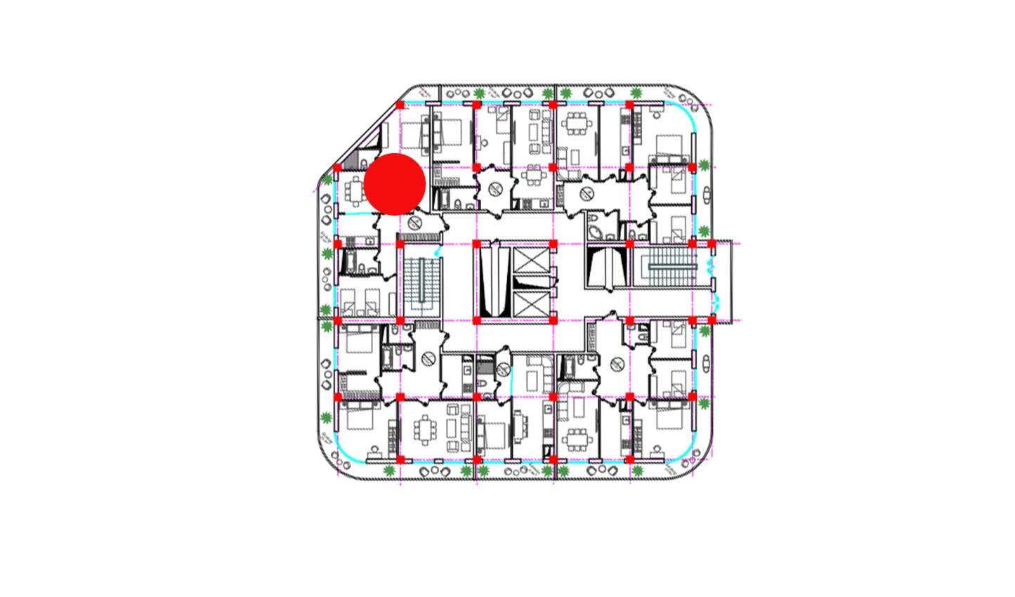 3-xonali xonadon 72.9 m²  21/21 qavat