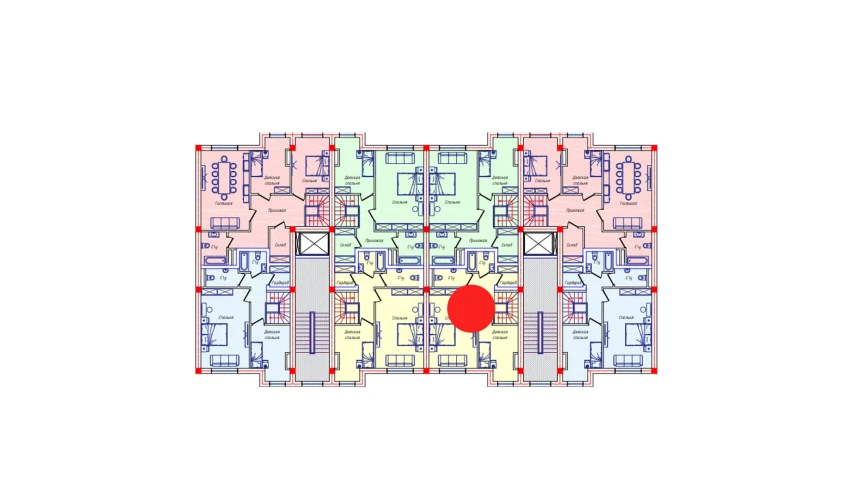 2-комнатная квартира 56.6 м²  8/8 этаж