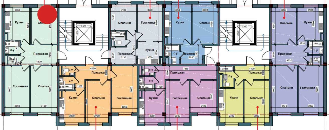 3-комнатная квартира 79.4 м²  1/1 этаж