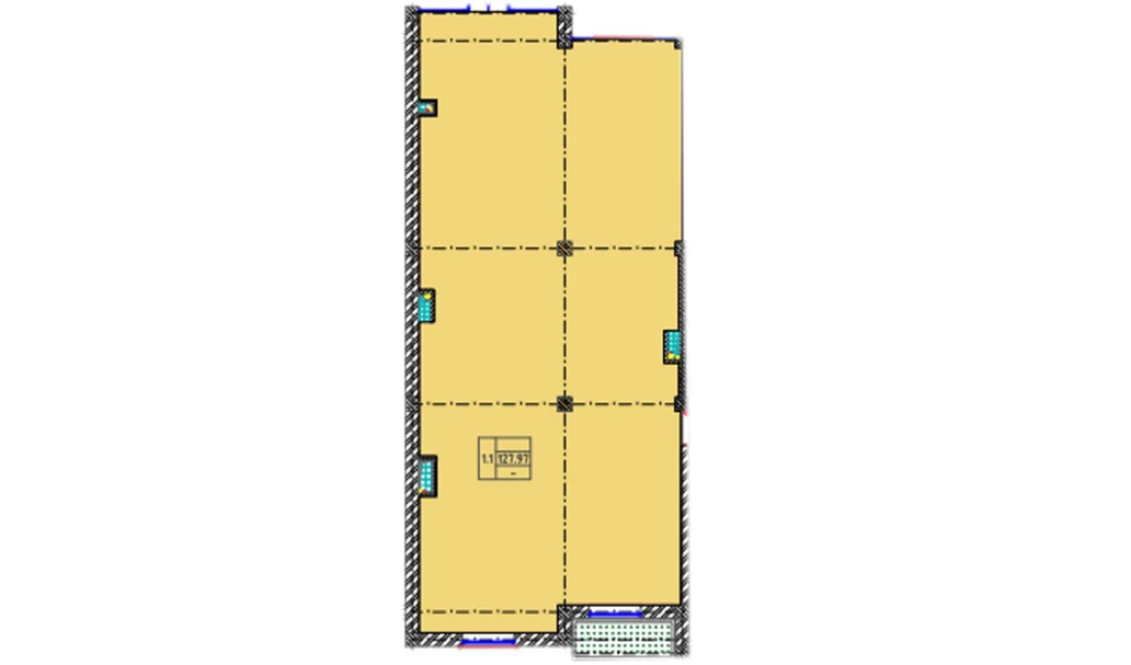 1-xonali xonadon 127.97 m²  1/1 qavat