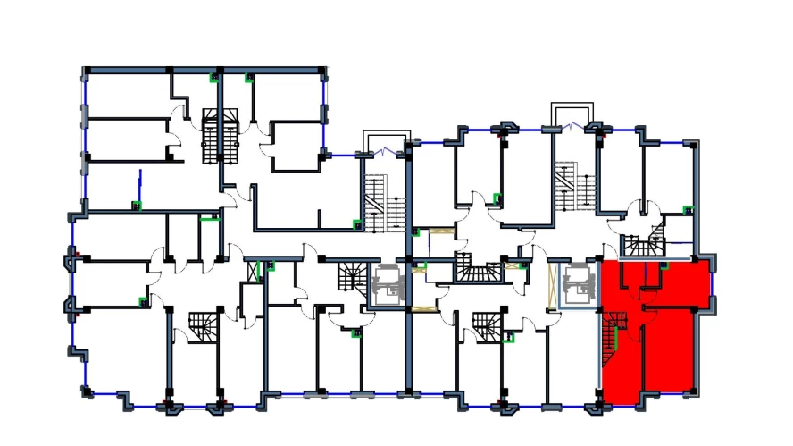 2-xonali xonadon 52.5 m²  1/1 qavat