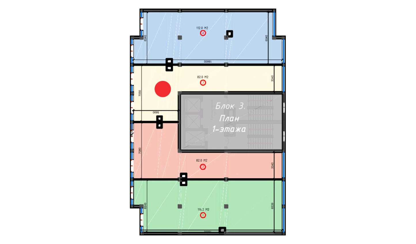 1-комнатная квартира 82 м²  3/3 этаж