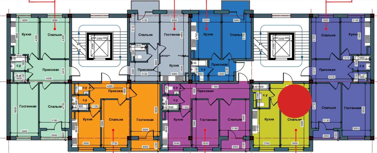 1-комнатная квартира 40 м²  3/3 этаж