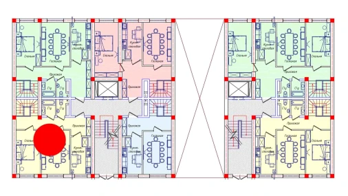 5-xonali xonadon 132.6 m²  1/8 qavat | STAR HOUSE RESIDENCE Turar-joy majmuasi