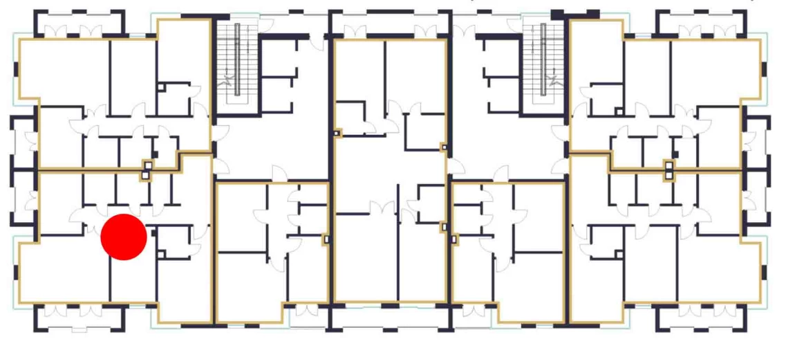 3-xonali xonadon 100.08 m²  8/8 qavat