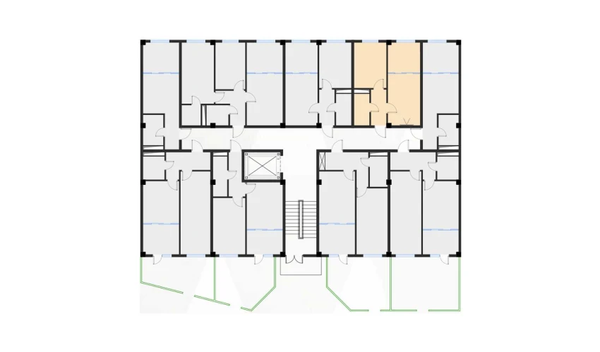 2-комнатная квартира 36.57 м²  1/7 этаж | Жилой комплекс Bochka Resort