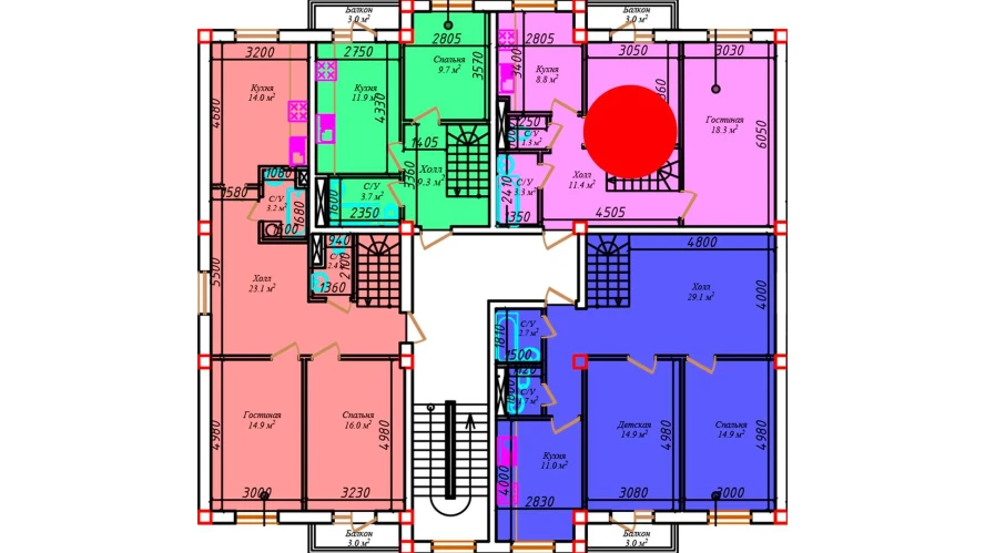 2-комнатная квартира 37.2 м²  5/5 этаж