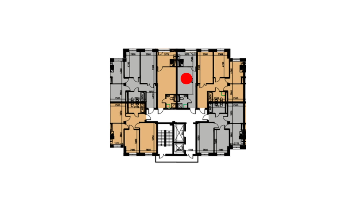 1-комнатная квартира 30.31 м²  3/3 этаж