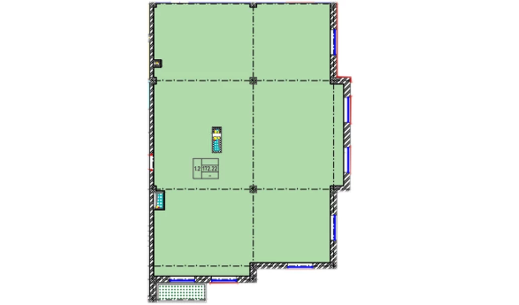 1-комнатная квартира 172.22 м²  1/1 этаж