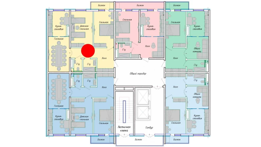 3-комнатная квартира 80.74 м²  11/11 этаж