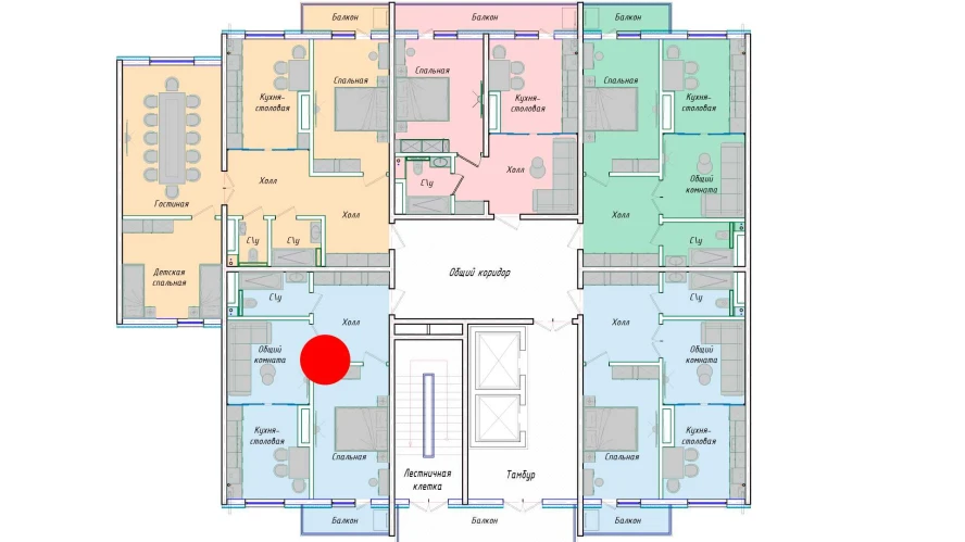 2-xonali xonadon 54.93 m²  12/12 qavat