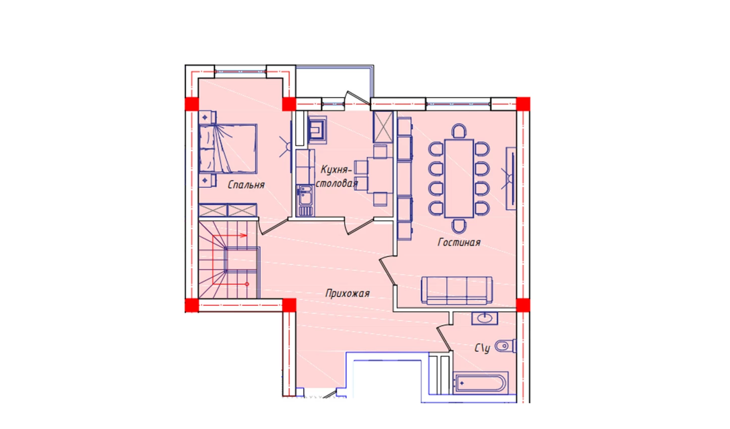 5-комнатная квартира 153.5 м²  7/7 этаж