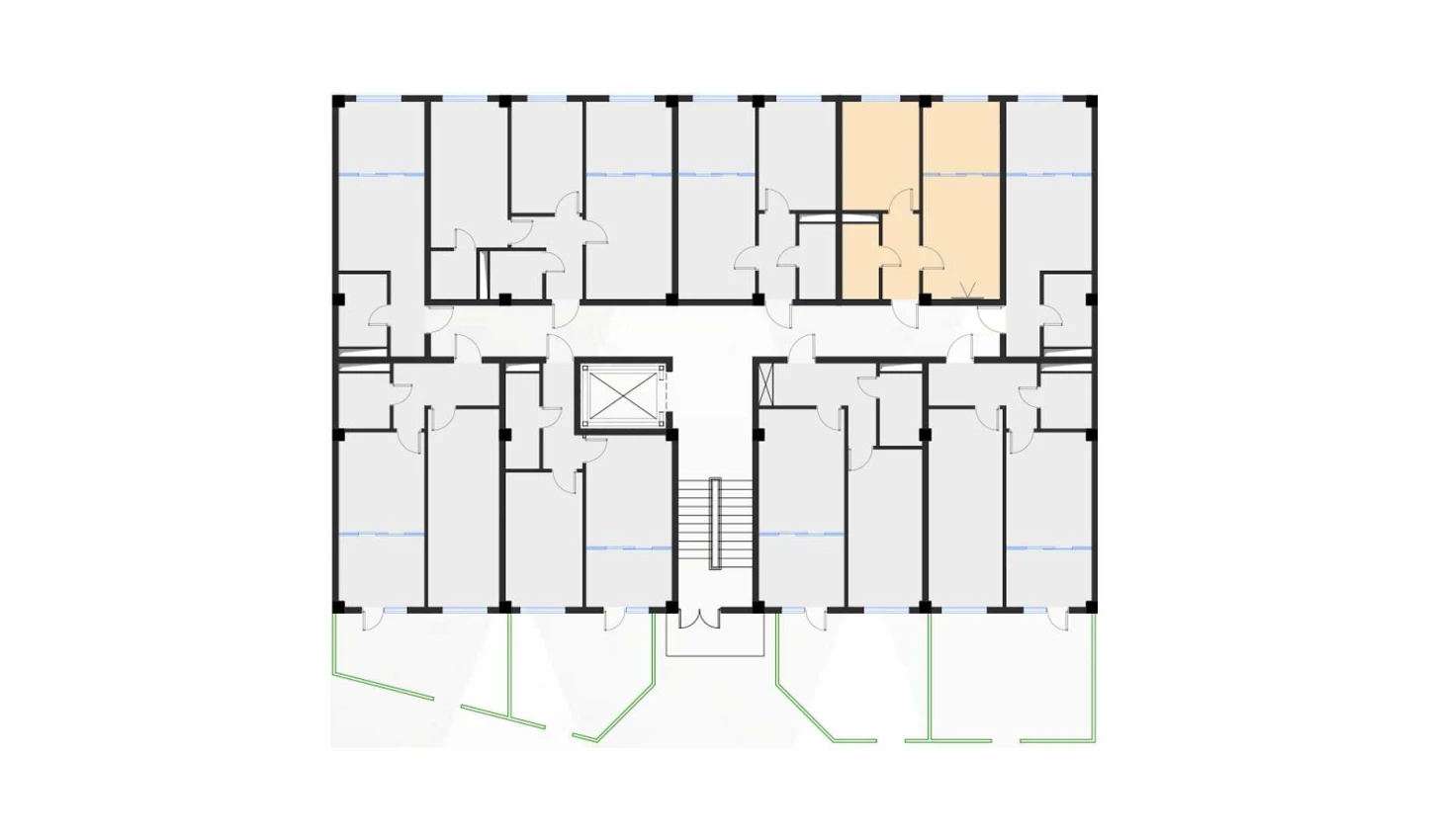 2-комн. квартира 36.57 м²  1/7 этаж | Жилой комплекс Bochka Resort