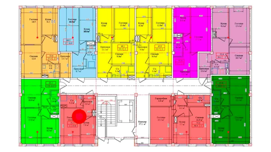 1-комнатная квартира 31.5 м²  1/1 этаж