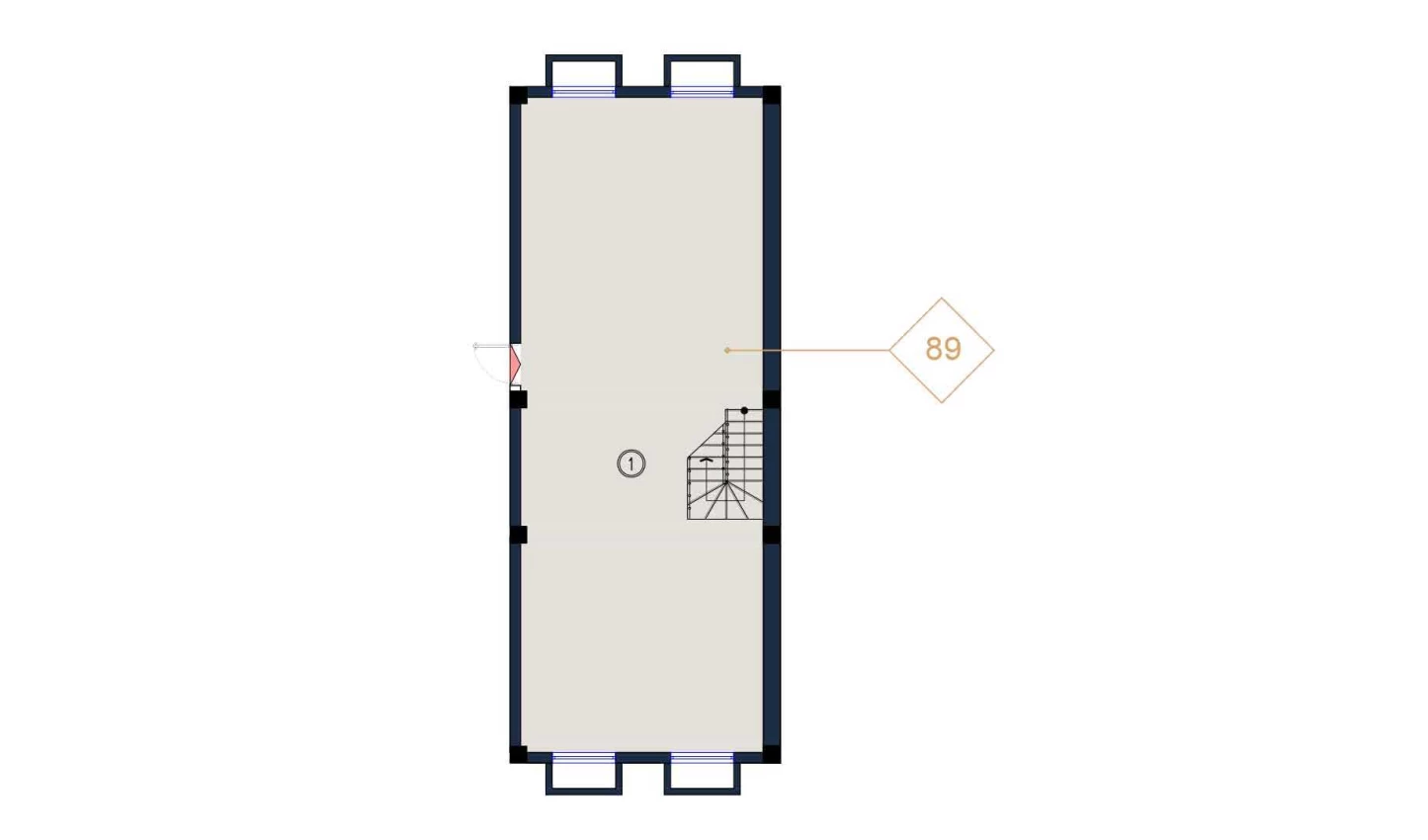 3-комнатная квартира 92.5 м²  1/1 этаж