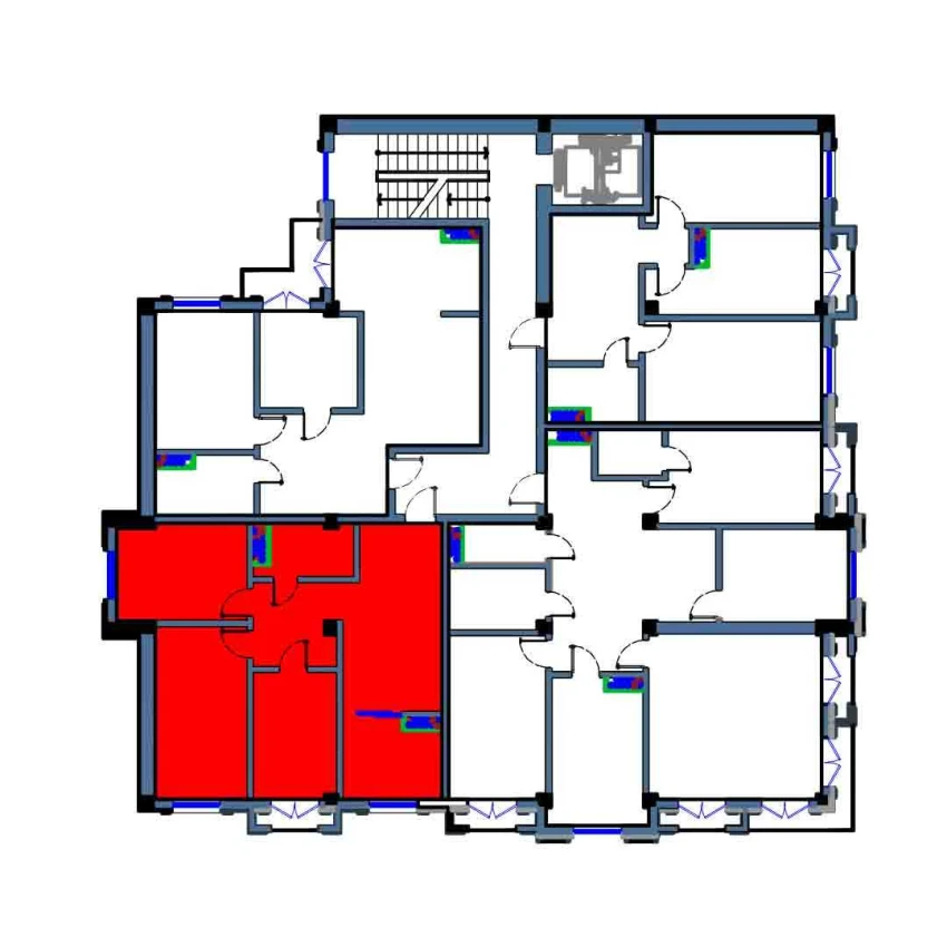 3-комнатная квартира 74.5 м²  4/4 этаж