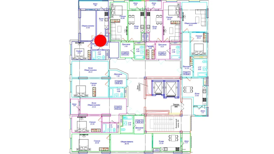 2-комнатная квартира 50.64 м²  16/16 этаж