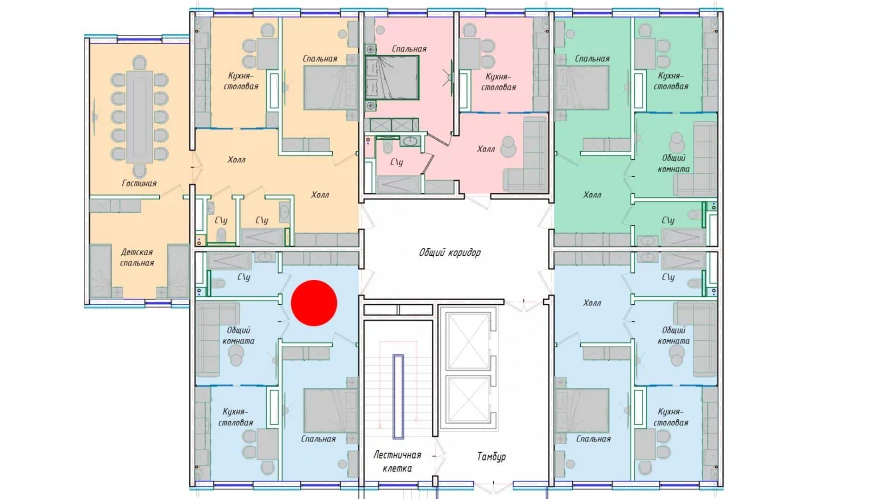 2-комнатная квартира 50.85 м²  1/1 этаж