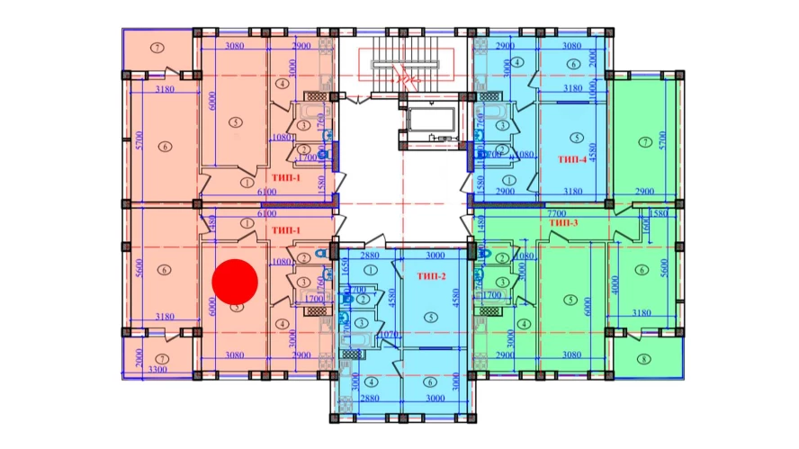 2-комнатная квартира 77.6 м²  9/9 этаж