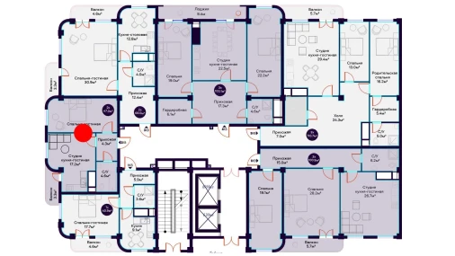 2-xonali xonadon 47 m²  16/16 qavat | Havas Premium Turar-joy majmuasi