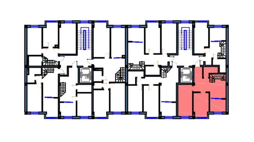 2-комнатная квартира 64.5 м²  2/2 этаж