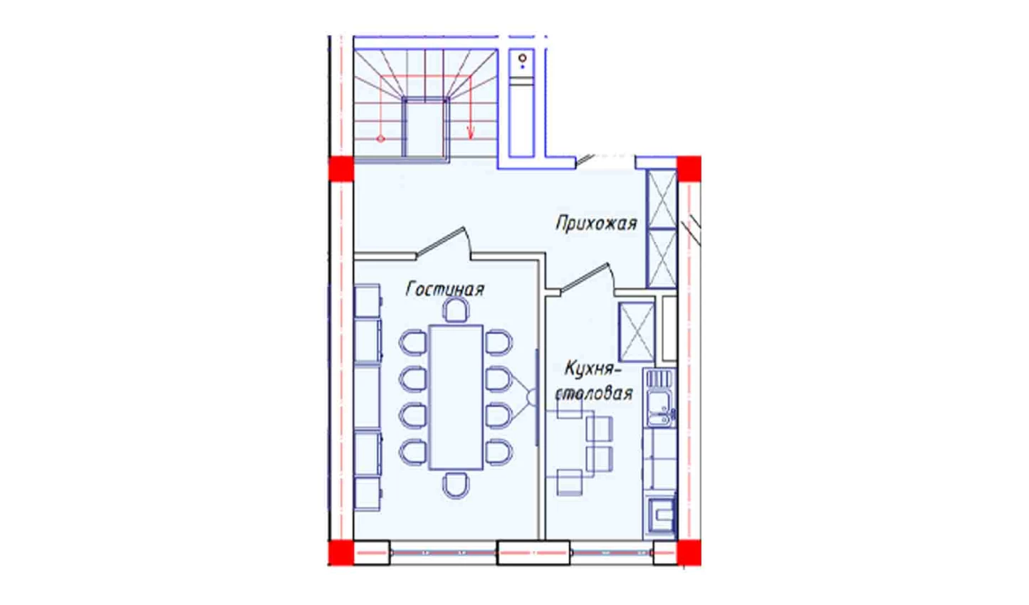 3-комнатная квартира 100.5 м²  1/1 этаж