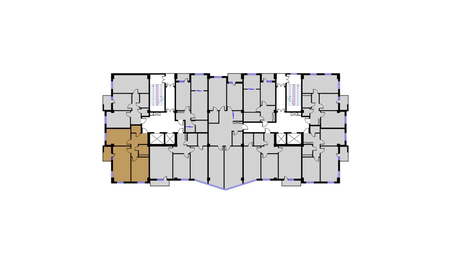 2-комнатная квартира 70.19 м²  3/3 этаж