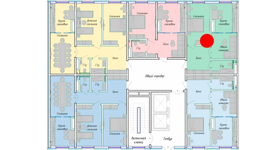 2-комнатная квартира 50.85 м²  1/1 этаж