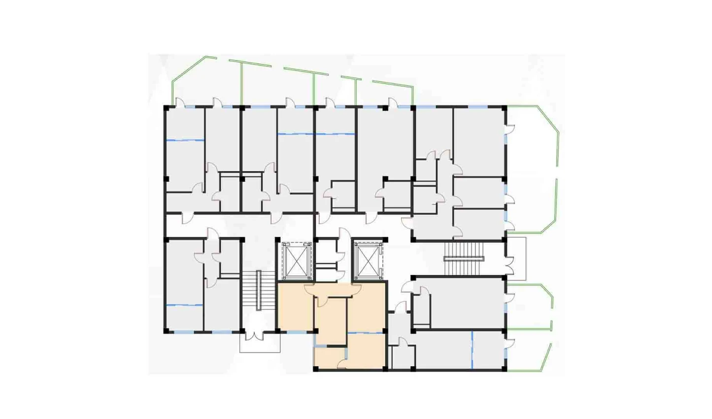 3-комн. квартира 55.16 м²  1/7 этаж | Жилой комплекс Bochka Resort