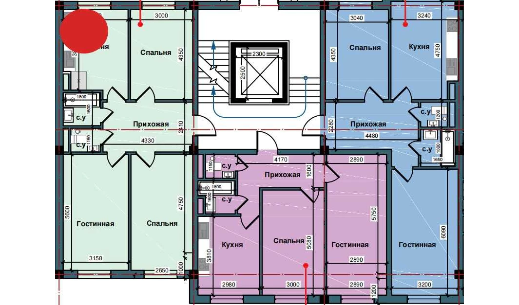 3-комнатная квартира 79 м²  8/8 этаж