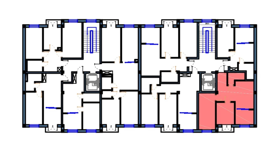 2-комнатная квартира 62.5 м²  4/4 этаж