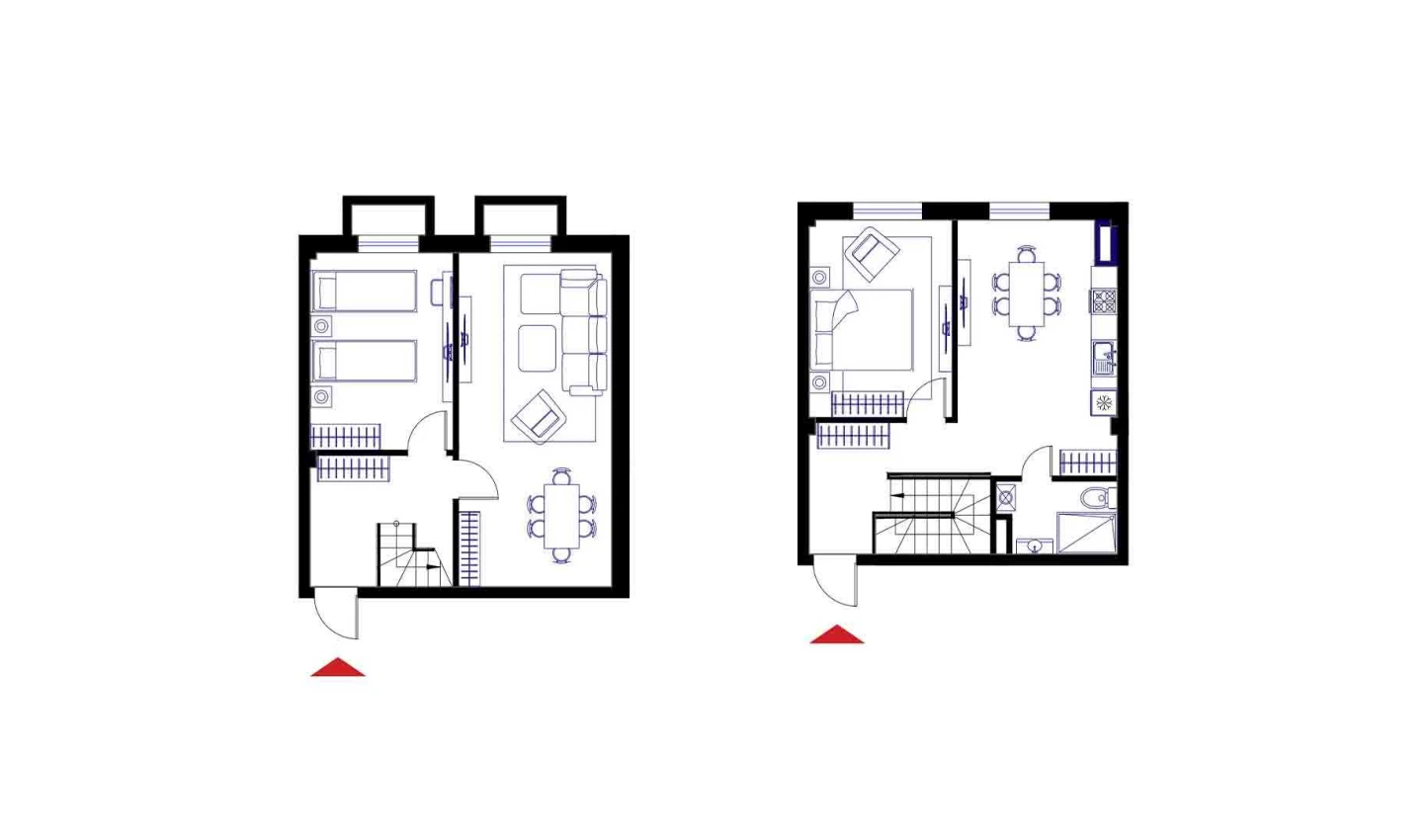 2-комнатная квартира 53.4 м²  1/1 этаж