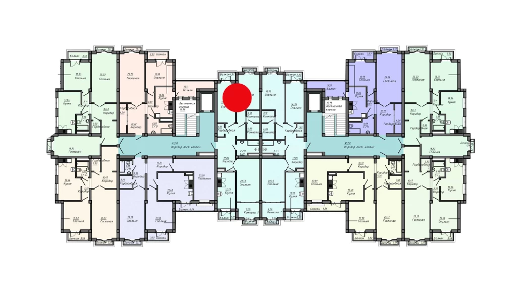 4-комнатная квартира 118 м²  6/6 этаж