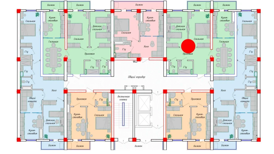 3-xonali xonadon 81.56 m²  11/12 qavat | SERGELI CITY Turar-joy majmuasi