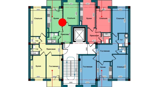 1-комнатная квартира 42.8 м²  9/9 этаж