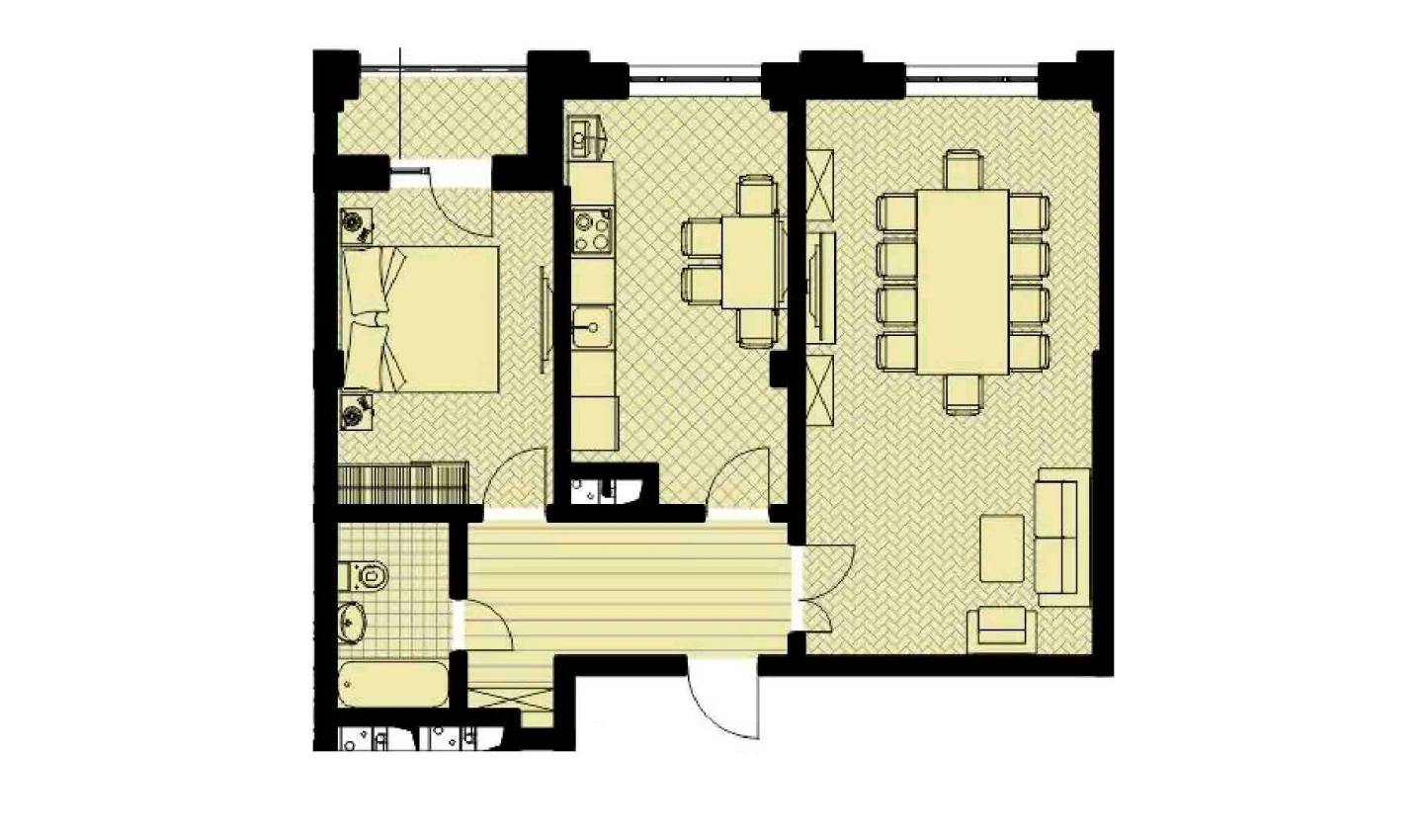 2-комнатная квартира 71.1 м²  6/6 этаж