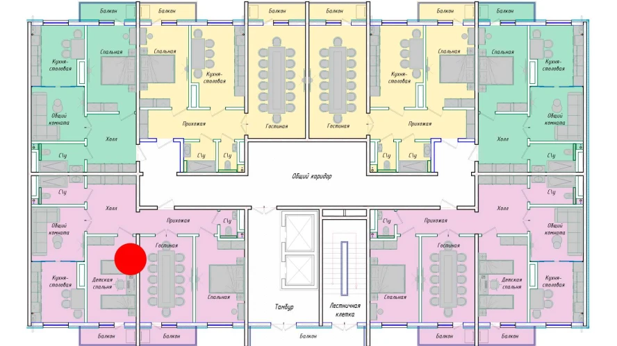 4-комнатная квартира 98.7 м²  8/8 этаж