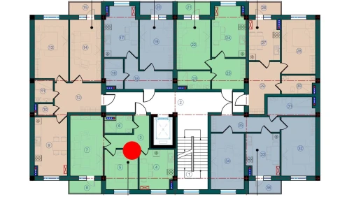 2-комнатная квартира 101.4 м²  7/7 этаж | Жилой комплекс Bristol