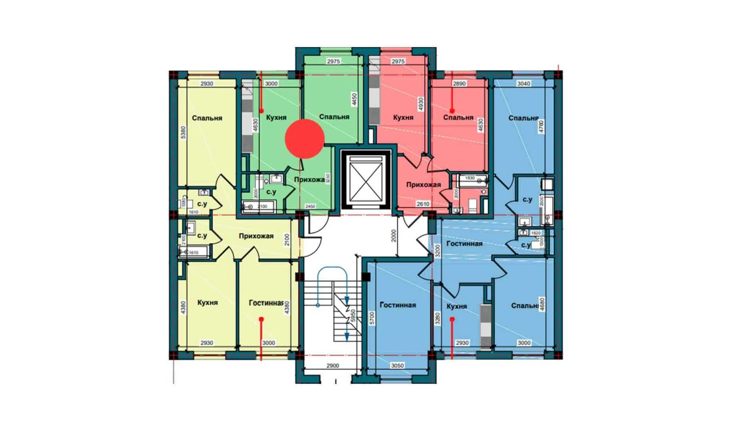 1-комнатная квартира 39.4 м²  2/2 этаж