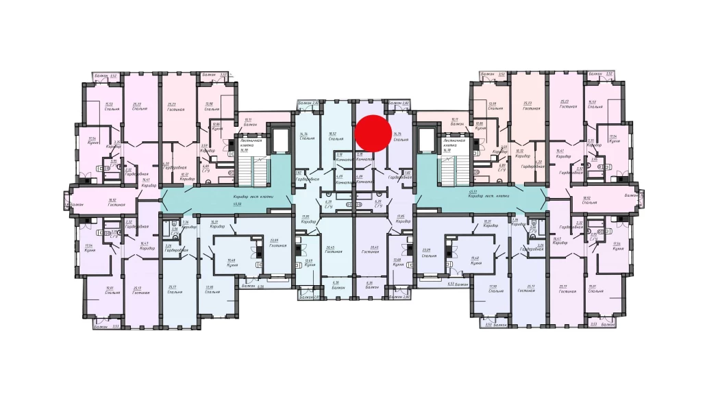 4-комнатная квартира 118 м²  8/8 этаж