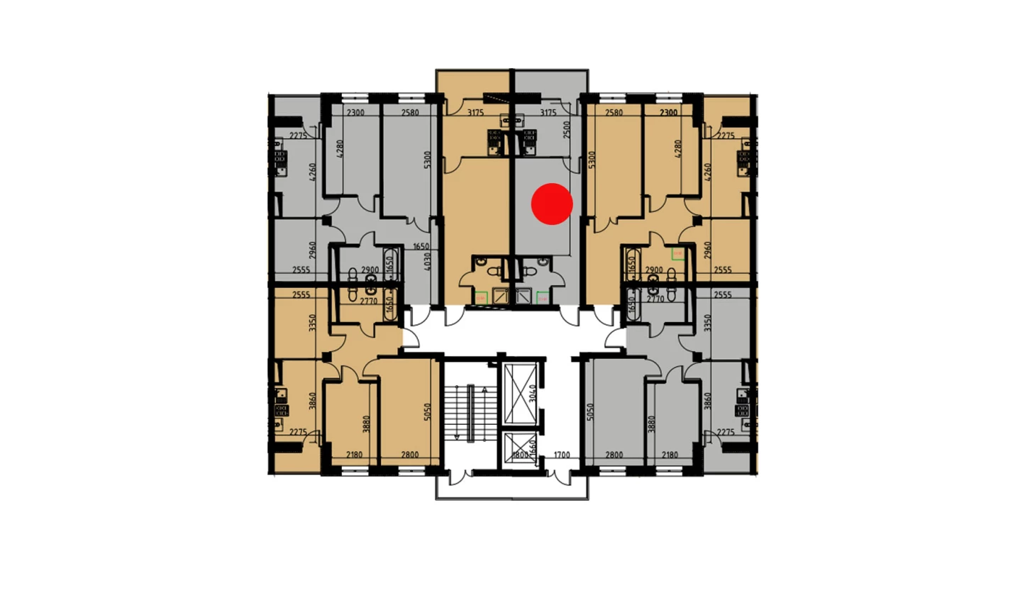 1-комнатная квартира 29.24 м²  8/8 этаж