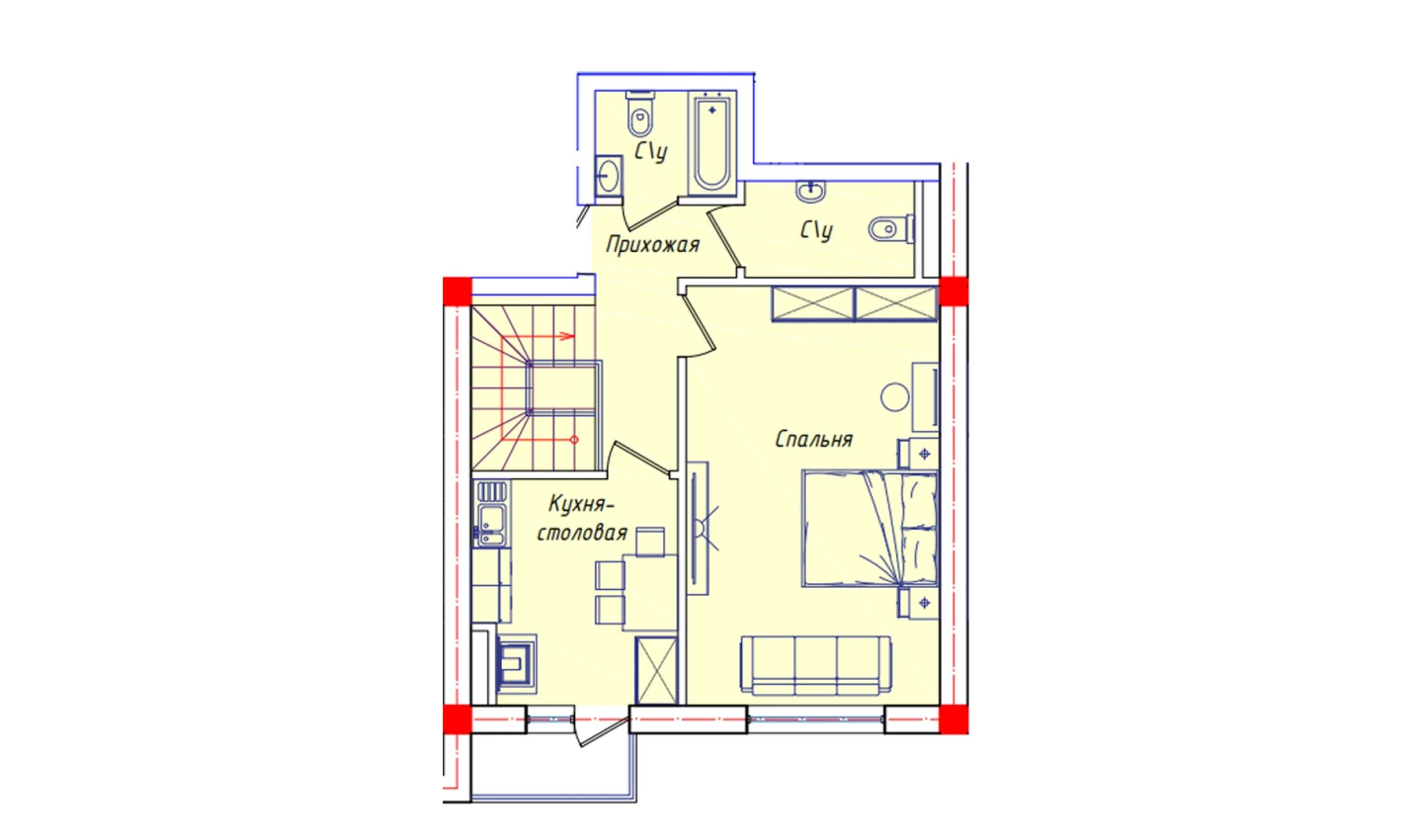 3-комнатная квартира 107.9 м²  7/7 этаж