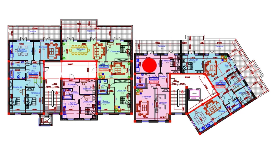 6-комнатная квартира 97 м²  9/9 этаж