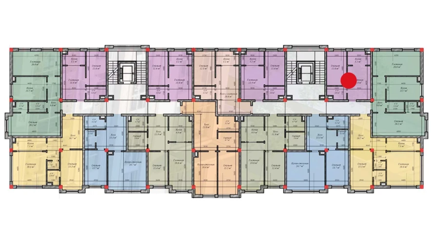 2-комнатная квартира 34.1 м²  2/2 этаж