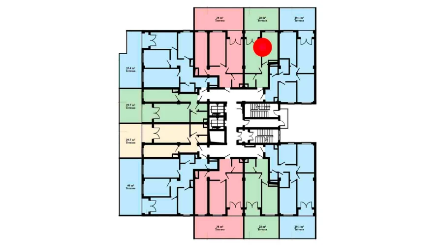 1-xonali xonadon 42.4 m²  3/3 qavat