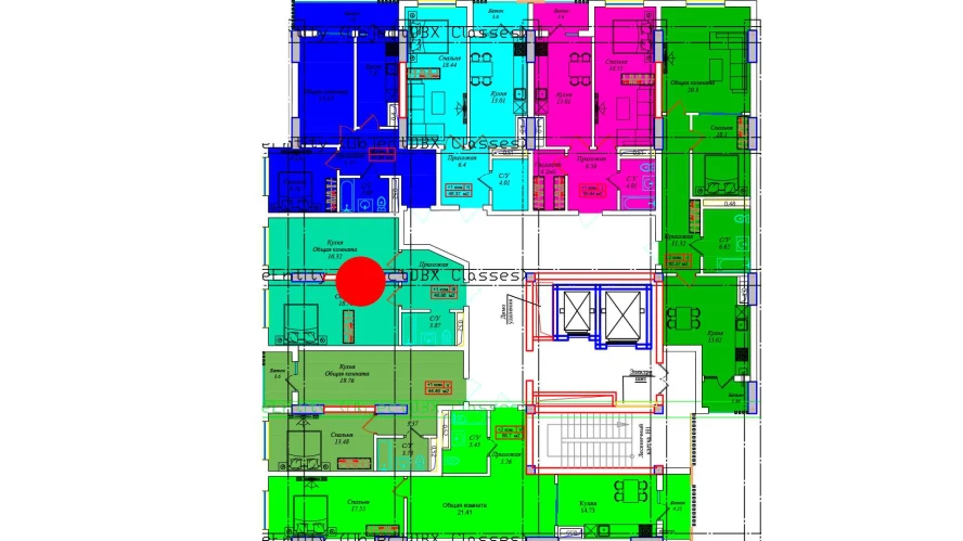 1-комнатная квартира 45.95 м²  3/3 этаж