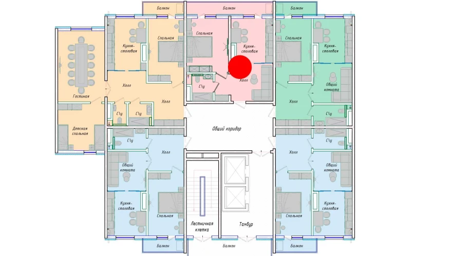 1-комнатная квартира 52.38 м²  10/10 этаж