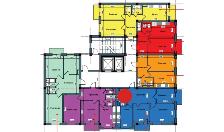 3-комнатная квартира 76.3 м²  7/10 этаж | Жилой комплекс NUR BARAKA