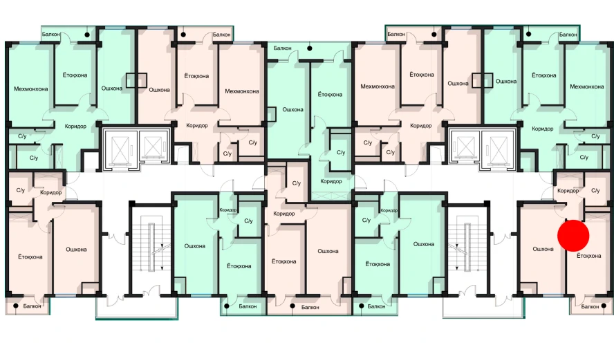 1-комнатная квартира 49.9 м²  12/12 этаж