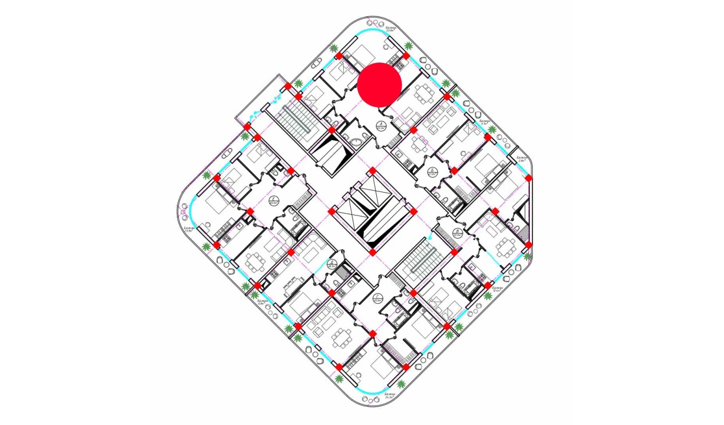 4-комнатная квартира 83.3 м²  9/9 этаж